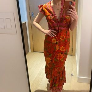 FARM Rio Solar Forest Button Down Dress